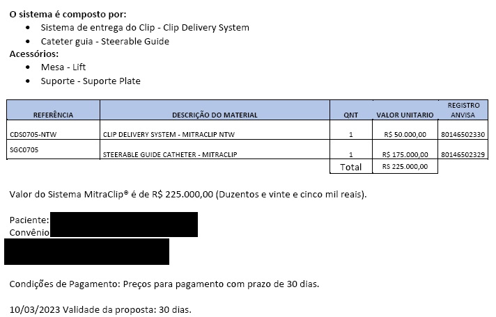 orçamento mitraclip